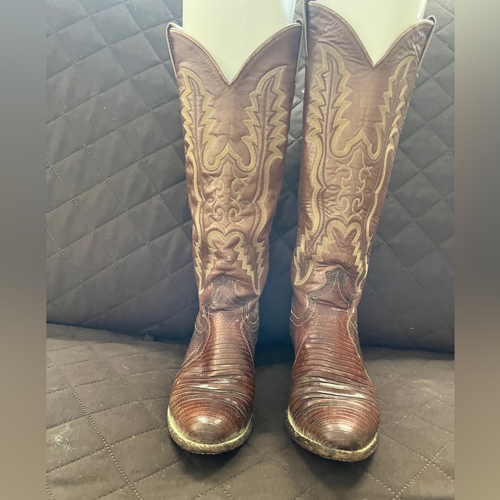 Justin real lizard boots Women’s 6.5 M